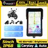 podofo Monitor per Moto Podofo 5'' con Dash Cam, Carplay, Android Auto, Impermeabile IP68, Navigazione, Registratore Moto, Lettore Smart Screen BT