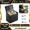 NONE Frigorifero Portatile per Auto Podofo 35L/45L/55L, Mini Frigo a Compressore 12/24V DC 110-240V, Box Frigo per Veicoli, Viaggi, Campeggio, Frigorifero per Auto, Funzionamento Silenzioso, Luce LED, Box