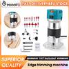 Podofo Set da 15 Pezzi, Fresatrice Elettrica Compatta da 800W, 6 Velocità Regolabili, Utensile Manuale per Lavorazione del Legno, Kit Multifunzione per Intaglio del Legno, per Progetti Fai-da-Te,