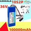 Batteria agli Ioni di Litio 36V 100000mAh ad Alta Capacità 10S2P Ricaricabile per Biciclette Elettriche e Scooter