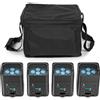 U'King 4PCS 6x18W 6IN1 RGBAW+UV Par Light con Borsa, Wireless, Batteria Integrata, Telecomando, WiFi, Luce Wash, Illuminazione per Decorazione Casa
