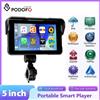NONE Podofo Schermo Smart HD Portatile da 5 Pollici con Carplay Wireless e Android Auto, Monitoraggio Pressione Pneumatici, Impermeabile IP68, Monitor Portatile Bluetooth per Moto