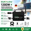 Sukflow Micro Inverter Zero Export da 1200W per Balcone, Inverter Solare Grid-Tie 230V per Sistema EU con MPPT, Monitoraggio WiFi, Impermeabile IP67, Kit Fotovoltaico Domestico
