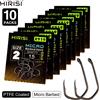 Hirisi X919 150 Pezzi Ami da Pesca per Carpe in Acciaio ad Alto Tenore di Carbonio Rivestiti in PTFE con Occhiello e Design Micro Barbed, Accessori Terminali per la Pesca