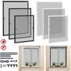 NONE Kit telaio per zanzariera regolabile in alluminio con rete in fibra di vetro, zanzariera fai da te per finestre domestiche, facile installazione, bianco