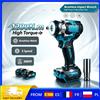 ELOOLE Avvitatore a impulsi brushless senza fili da 1200 N.m, attacco quadrato da 1/2 pollice, velocità regolabile a 5 marce, luce LED, arresto automatico e retromarcia, compatibile con Makita 18V per la