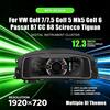 NONE Cruscotto Digitale LCD Linux 1920*720P per Volkswagen Scirocco Tiguan Seat Leon Polo Golf 5 Golf 6 Golf 7/7.5 MK5 MK6 MK7 Passat B6 B7 CC B8, Cockpit Virtuale, Carplay Wireless, Android Auto,