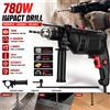 Betuyoo Trapano Elettrico a Percussione da 780W, 13mm, a Velocità Variabile, con Cavo, Doppia Modalità (Trapano e Avvitatore) per Calcestruzzo, Legno, Acciaio, con Impugnatura Ausiliaria, Utensile Elettrico