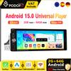 Podofo 6.9" 1 DIN Lettore Multimediale Android per Auto, CarPlay Wireless, Android Auto, Sistema Intelligente per Auto, WiFi, Navigazione GPS, Radio Stereo per Auto, BT, FM, USB/Type-C, Autoradio,