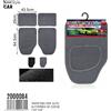 NONE Tappetini per Auto Universali in PVC, Set Completo 4 Pezzi, Tappeti Auto Antiscivolo e Impermeabili per Interni, Grigio/Nero