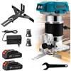 GECOFEER Fresatrice per Legno Senza Spazzole, Trimmer Elettrico per Falegnameria, Utensile per Lavorazione del Legno Compatibile con Batteria Makita 18V