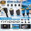 NONE Cavo HDMI 4K 2.0, adattatore mini HDMI, cavo di prolunga, connettore angolato a 90 gradi, HDR, HEC, 60 Hz, cavo audio/video ad alta velocità per TV, monitor, laptop, proiettore, fotocamera, console di