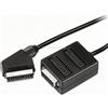 NONE Splitter SCART 1 Maschio a 2 Femmine Cavo SCART 21 Pin 0,3m Adattatore SCART per TV DVD VCR Set Top Box