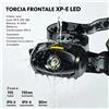 W2304 Lampada frontale a LED COB, 110 lumen, impermeabile IPX4, 3 modalità, luce frontale regolabile per campeggio, escursioni, attività all'aperto e situazioni di emergenza.