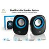 NONE Altoparlanti per computer da scrivania con connessione cablata, 2.0 canali, mini altoparlanti stereo da 3 W con alimentazione USB e ingresso audio AUX da 3,5 mm, con controllo del volume integrato,