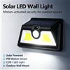 NONE Lampada da parete solare per esterni WETECH con sensore di movimento PIR, accensione/spegnimento automatico dal tramonto all'alba, lampada di sicurezza solare a LED impermeabile con batteria