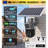 Realhelp Telecamera di Sicurezza Solare 4MP 2K per Esterni WiFi 4G Doppia Lente PTZ V380 PRO Sorveglianza Wireless 8000mAh Visione Notturna a Colori IP66