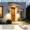 NONE Lampione solare a LED WETECH, lampada solare da esterno impermeabile con sensore di movimento PIR e telecomando, accensione e spegnimento automatici all'alba e al tramonto, batteria ricaricabile 18650