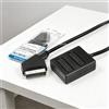NONE Splitter per cavo SCART, 21 pin, 1 maschio a 2 femmine, 0,3 m, nero, adattatore SCART per televisore, DVD, videoregistratore, decoder, console di gioco, connettore per commutatore AV, doppia porta,