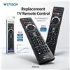 NONE Telecomando sostitutivo per televisori smart Panasonic, con tasto di accesso rapido a Netflix e portata operativa superiore a 8 metri. Telecomando per televisori domestici.