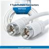 NONE Cavo coassiale RF per satelliti, antenna TV, cavo coassiale femmina-femmina tipo F, bianco, 15 m