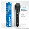 NONE Microfono dinamico portatile con cavo WETECH W5204, microfono vocale unidirezionale con cavo da 2 m, jack AUX da 6,5 mm, interruttore ON/OFF per karaoke, canto in casa, amplificatore e altoparlante