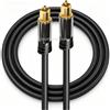 NONE Cavo audio in fibra ottica digitale SPDIF Toslink, 3 metri, con connettori maschio-maschio, per soundbar, televisori e lettori Blu-ray.