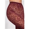 Tezenis Collant Rete E Pizzo Floreale Donna Rosso