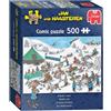 Jumbo Spiele Jan van Haasteren - Corsa delle renne, puzzle, puzzle per adulti, puzzle, 500 pezzi, 20051