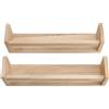 SODIAL 1X(Scaffale da 2 Pezzi, Scaffale da Parete Galleggiante nel Legno Naturale 2259