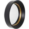 HOME DECO FACTORY Specchio Convesso Rotondo 40,5 cm Oro e Nero | Plastica, specchio convesso rotondo, contorno nero, effetto visivo ingrandito, decorazione murale moderna, oro e nero