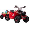Altro Quad Elettrico per Bambini con Rimorchio, Pedale, Marce Avanti e Indietro, 2.5 k