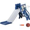 Altro Scivolo per Bambini 18-36 Mesi con Canestro da Basket Laterale in PE, 133x60x70