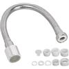 ZephyrCraft Prolunga rubinetto 30 cm - 360° rubinetto girevole con 2 modalità di getto, tubo flessibile in acciaio inox, 6 adattatori per cucina e bagno