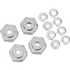 SUNGOOYUE Accoppiatore Esagonale RC da 4 Pezzi, Adattatore Esagonale per Ruota RC in Lega di Alluminio da 12 Mm a 17 Mm per Auto RC 1/10(Grigio Titanio)