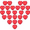 SODIAL 2X(24 Palline Antistress un Forma di Cuore Rosso di San-, Palline Antistres4792