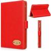 Gorilla Tech Custodia in vera pelle di lusso per Apple iPad di tutti i modelli/Gorilla Tech - Custodia protettiva in pelle di design con supporto, confezione al dettaglio (Rosso, iPad Air 3ª generazione (2019))