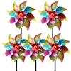 Vistnale Spaventapasseri|Spaventatore Riflettente per Uccelli Mulino a Deterrente Girandola Efficace Colore Spinner Deterrente per Animali per Giardini Arcobaleno 5 Pezzi Stile 2