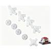 Generic Set di 9 pezzi di ricambio per accessori per tenda da 3 x 3 m | Inclusi 4 Connettori Angolari, 1 Connettore Centrale Del Tetto e 4 Piedi in Plastica con Diametro Interno 25 mm e 19 mm