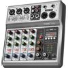 Aveek Mixer Audio Professionale USB Bluetooth 5 Canali 48V Echo Delay DJ Aveek AK70