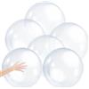 BeVistoso Pallone Gonfiabile Trasparente da 6 Pezzi Pallone da Spiaggia in PVC da 16 Pollici Palloncino d'Acqua Luminoso Festa in Spiaggia Piscina Trasparente