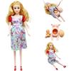 Whyzsjnclg Bambola Incinta, 11.8 Giocattolo per Mamma Incinta con Bambolina in Gomma Creativa con Un Bambino nella Pancia per Bambini