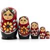 BeVistoso 5 Pezzi/Set Bambole Che nidificano, Bambola matrioska in Legno, Divertenti Bambole Russe Che nidificano Giocattoli impilabili per Bambini, Decorazione Domestica