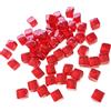Vistnale Dadi da 8 mm, Dadi Vuoti in Acrilico D6 da 200 Pezzi, Piccoli pennarelli di conteggio Rossi Trasparenti per Giochi da Tavolo e Istruzione | Gioco Standard