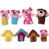 Whyzsjnclg Marionette da Dito, Marionette da Dito con Animali, Maialini, Mini Peluche Morbido da 8 Pezzi, Carino per l'uso Quotidiano