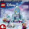 LEGO Disney Princess Castello di Ghiaccio di Elsa sulla Neve 43281 | Giochi per bambini e bambine da 4 anni, casa delle bambole, mini bamboline di Anna ed Elsa e Olaf, idea regalo, 216 pezzi