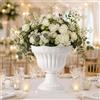 Vaso Anfora con Decori Floreali | Decorativo, Vaso in Plastica con Piedistallo,