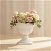 Vaso Anfora con Decori Floreali | Decorativo, Vaso in Plastica con Piedistallo,