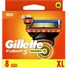 Gillette Fusion 5 Power, lame per rasoio da uomo, confezione da 8 lame, colore arancione
