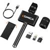 COMICA Revo S Microfono portatile wireless per iPhone, microfono USB C per interviste, registrazione audio a 48 kHz/24 bit, batteria 15H, microfono per smartphone per creatore di contenuti, reporter